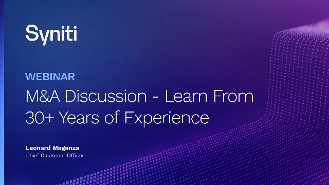 M&A Discussion – Learn from 30+ years of experience